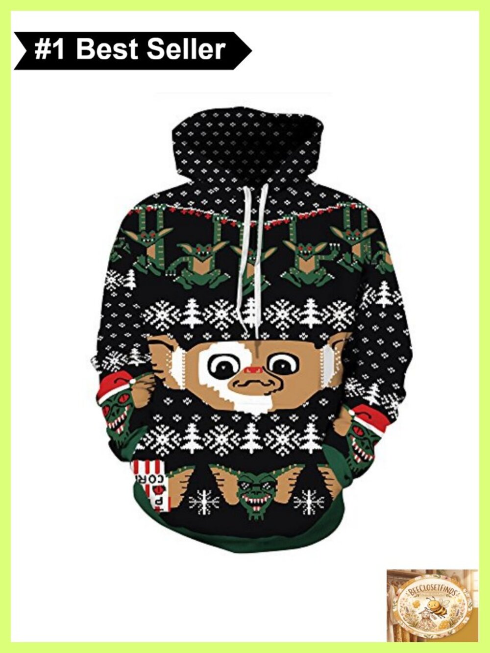 Unisex 3D Ugly Christmas Sweatshirt Kangaroo Pocket Hoodie Pullover